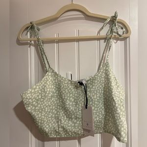 Daisy Street Crop Top with Tie Detail